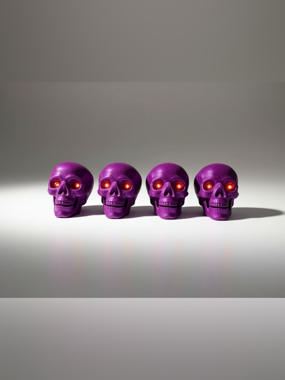 Purple Decorative Skull Accent with LED Eyes - Home Accents - Halloween
